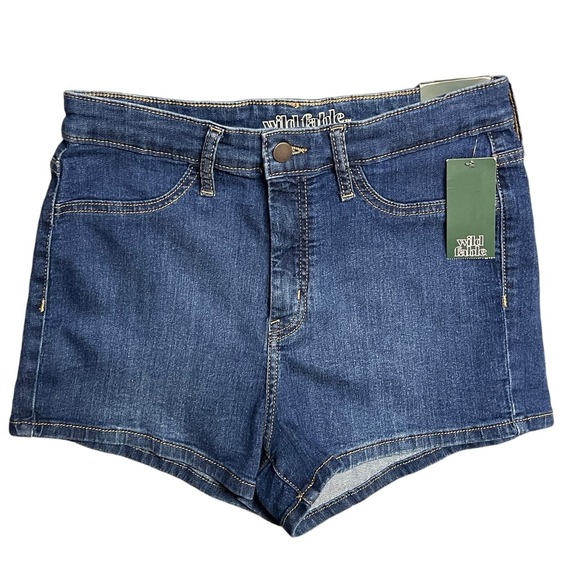 wild fable Pants - Wild Fable Shorts 8/29 Blue Dusk Denim High Rise Stretch‎ Classic 90s Trendy NEW